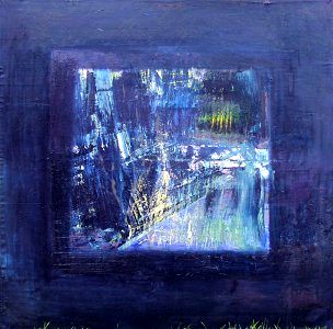 „Im Zauberwald der Erinnerung“, Öl auf Leinwand, 150 × 150 cm, 2000