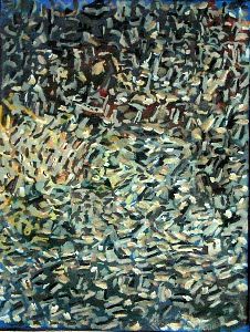 „Ohne Titel“, Acryl auf Leinwand, 18 × 24 cm, 1997