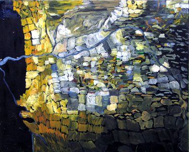 „Vogel über Frankreich“, Öl auf Leinwand, 115 × 140 cm, 1994 