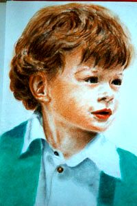 „Kleine Junge“, Pastellkreide, 60 × 50 cm, 1997