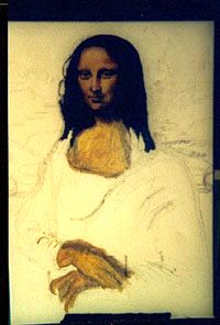„Mona Lisa (unvollendet)“, Öl auf Leinwand, 50 × 40 cm, 2002