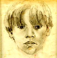 „Sohn Bruno“, Bleistiftzeichnung, 40 × 30 cm, 1989